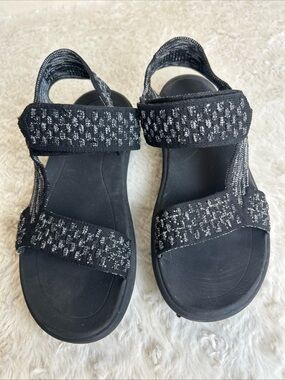 Teva Terra Float 2 Knit Universal Sandals Women’s Sz 5 EU 36 Black Gray Outdoor